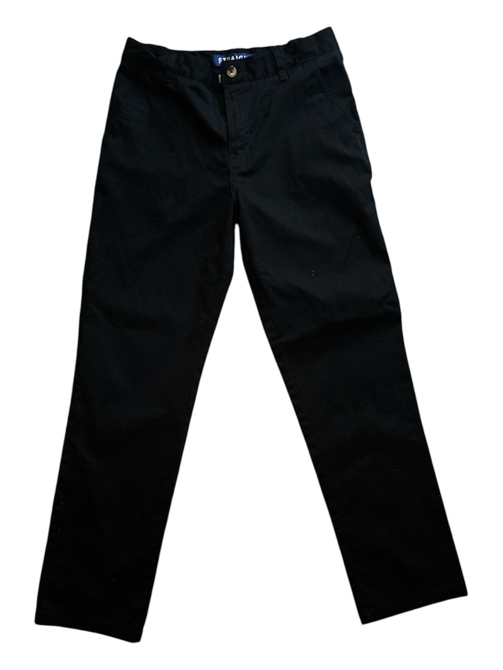 Uniform French Toast Black Boys 18 Casual Pants Straight Adjustable Waist Clip